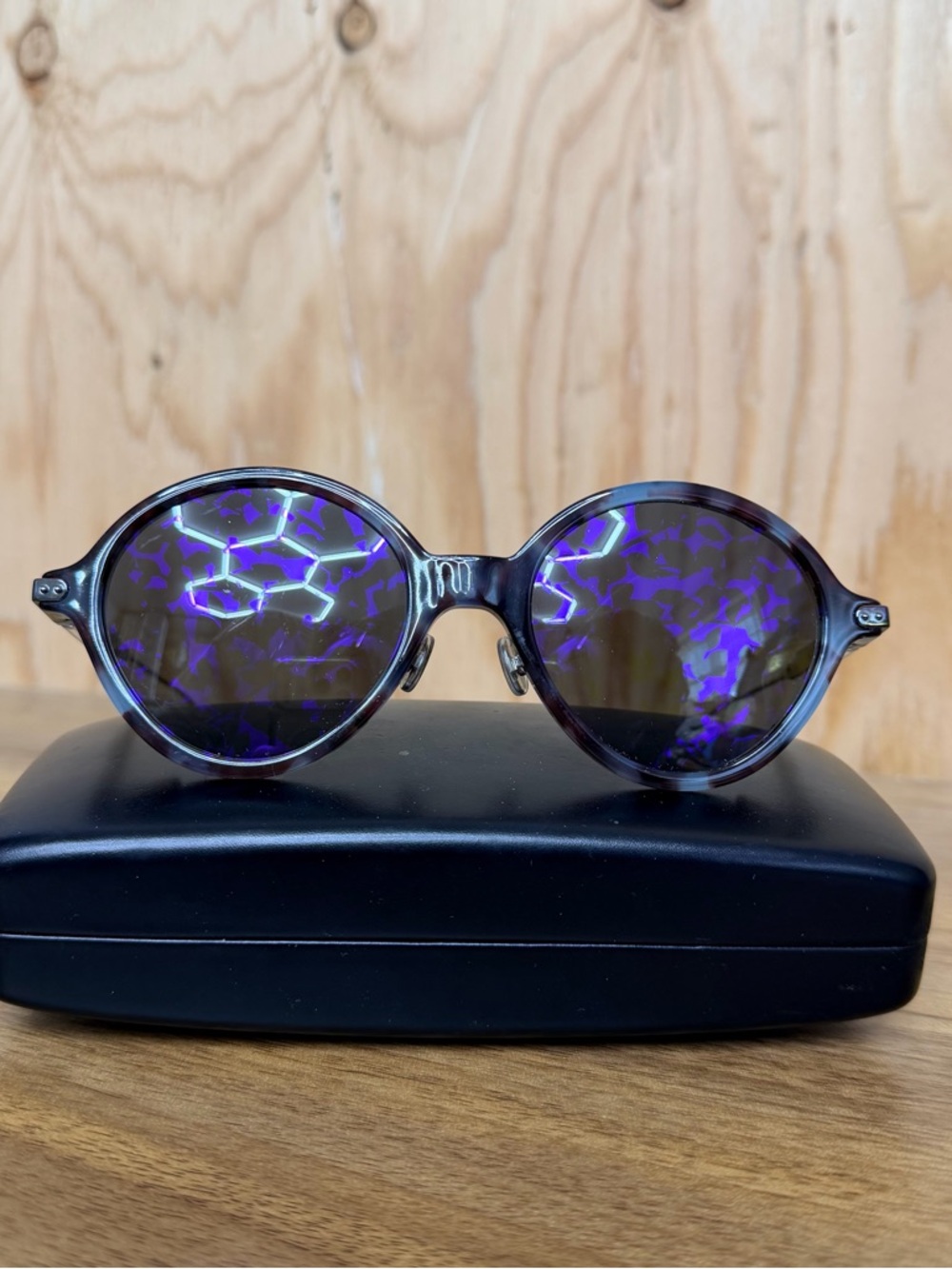 Christian Dior Umbrage Blue Havana Tortoise Acetate Grey Violet Mirror Sunglasse